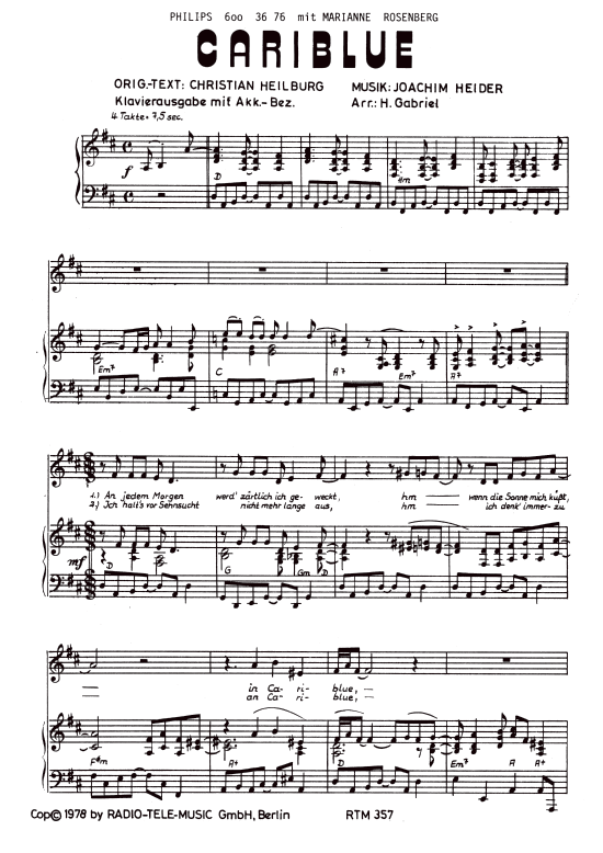 Produktbild zu: CariblueMarianne Rosenberg