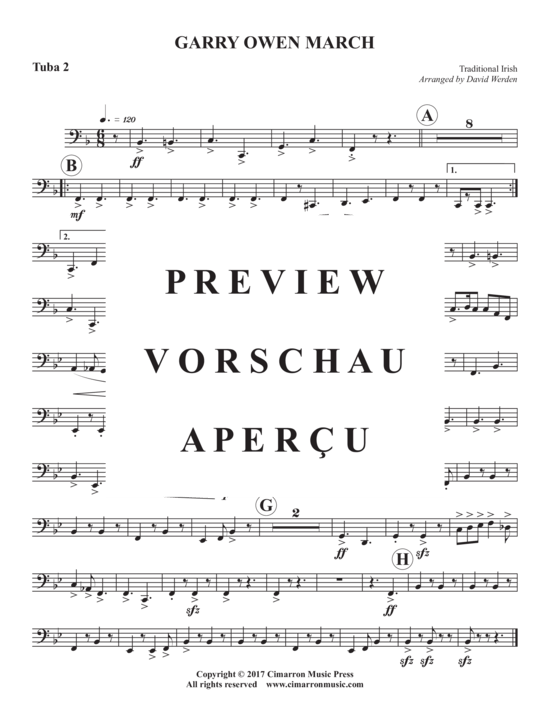 Product gallery: Page 11 of 11 Garry Owen March , , (Tuba Quartet EETTt)