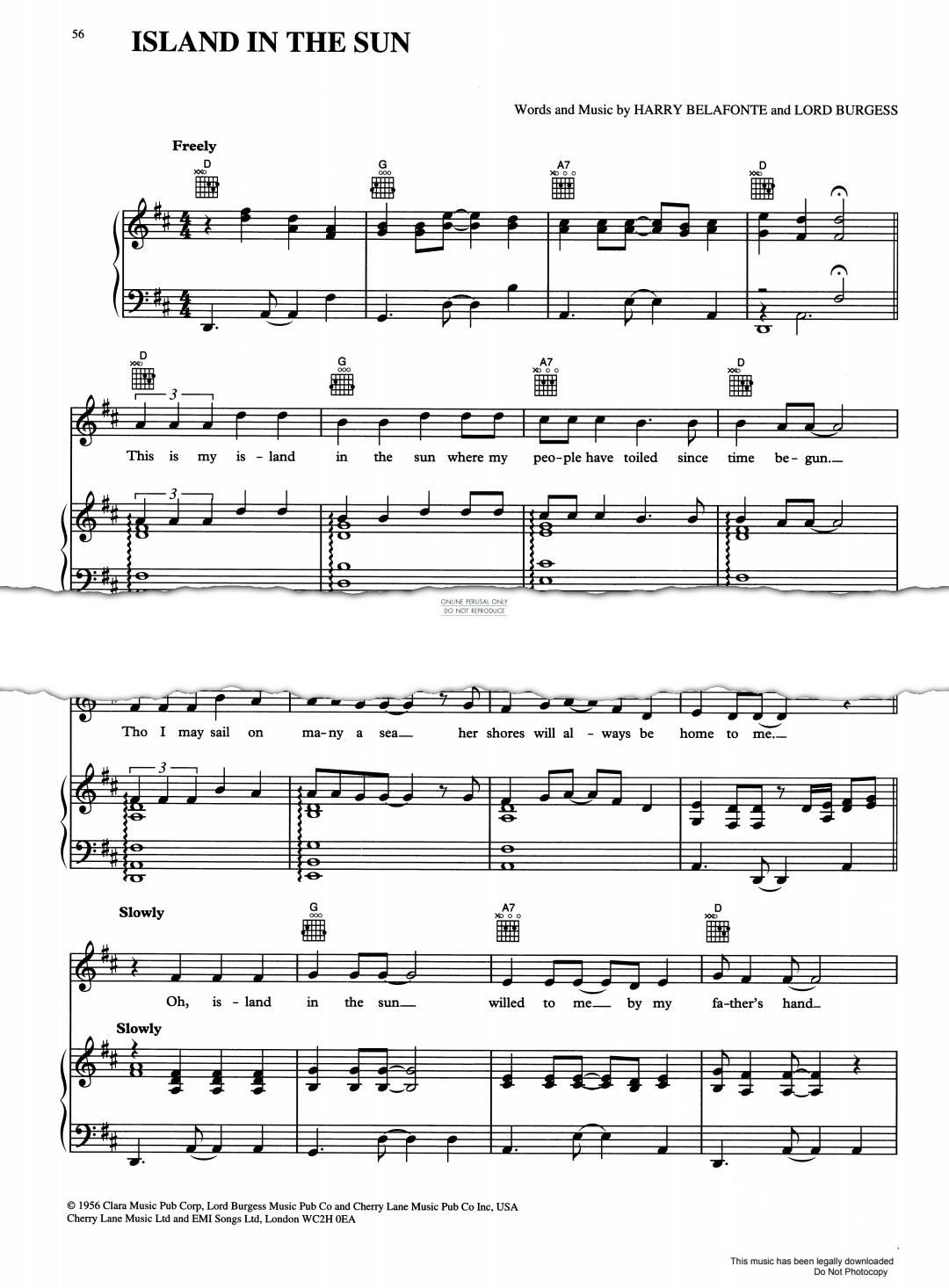 Product gallery: Page 1 of 1 Island In The Sun, Harry Belafonte