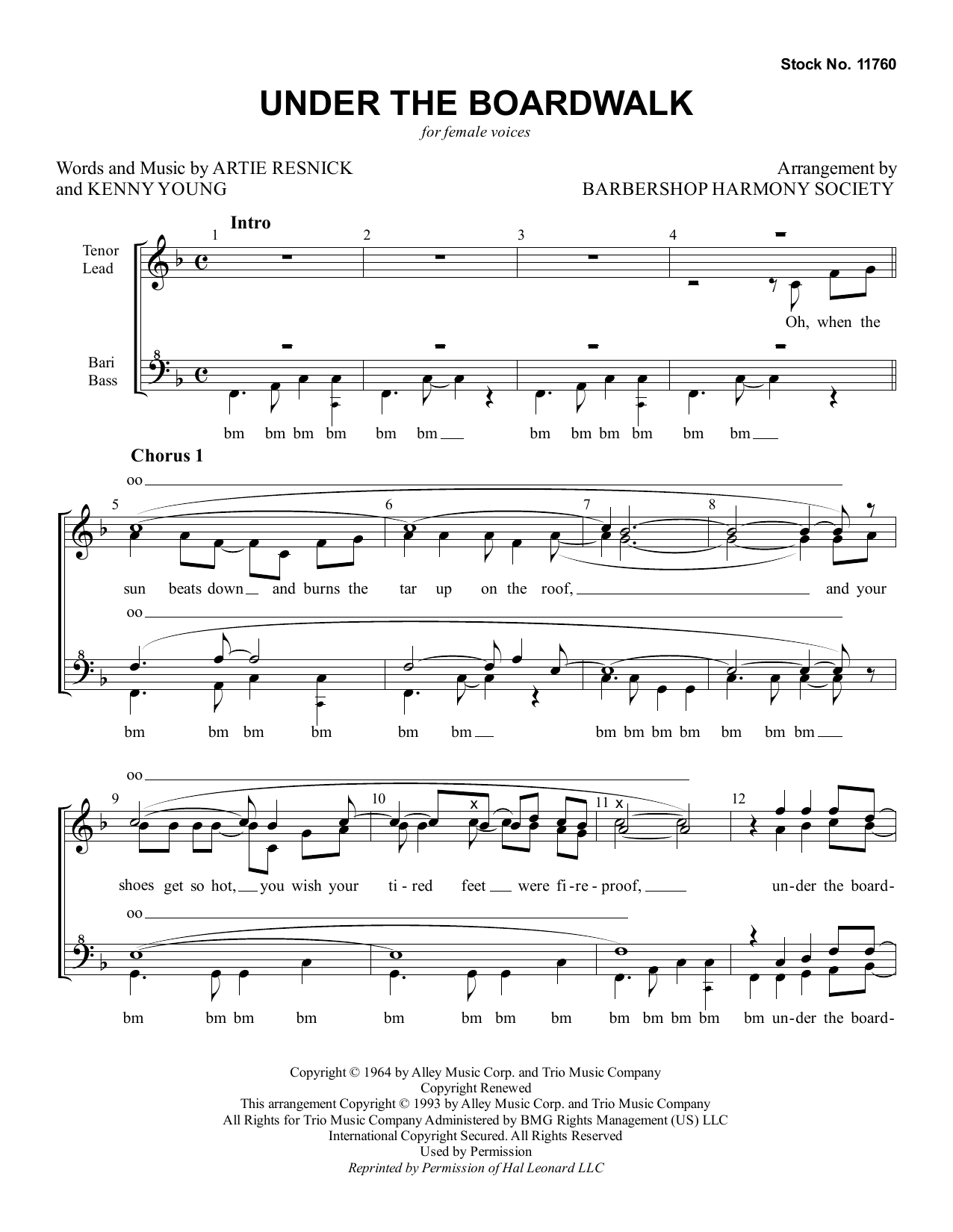 Produktgalerie: Seite 1 von 1 Under The Boardwalk (arr. SPEBSQSA, Inc.), The Drifters, Chor