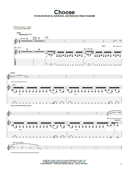 Produktgalerie: Seite 1 von 1 Choose, Stone Sour, Gitarre