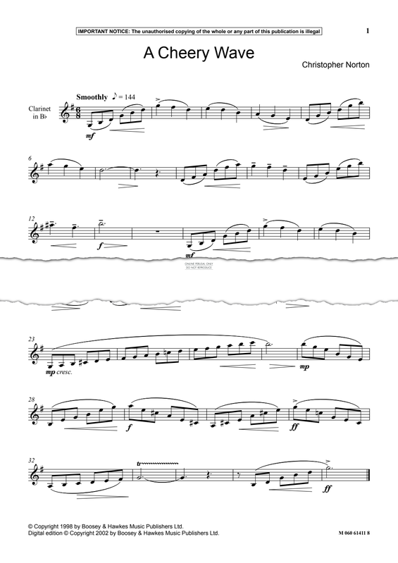 Produktgalerie: Seite 1 von 1 A Cheery Wave, Christopher Norton, Klarinette, Klavier