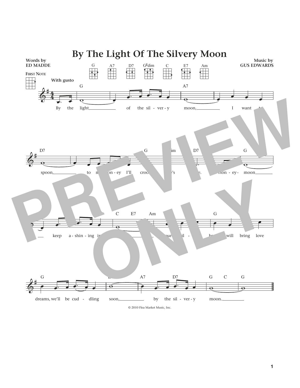 Product gallery: Page 1 of 1 By The Light Of The Silvery Moon (from The Daily Ukulele) (arr. Liz and Jim Beloff), Jimmy Bowen