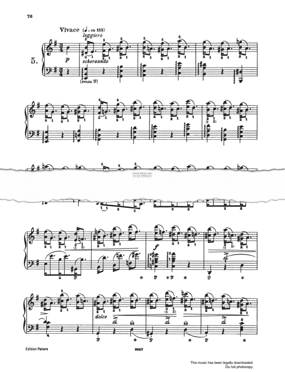 Produktgalerie: Seite 1 von 1 Etüde Op.25 No.5, Frederic Chopin, Klavier