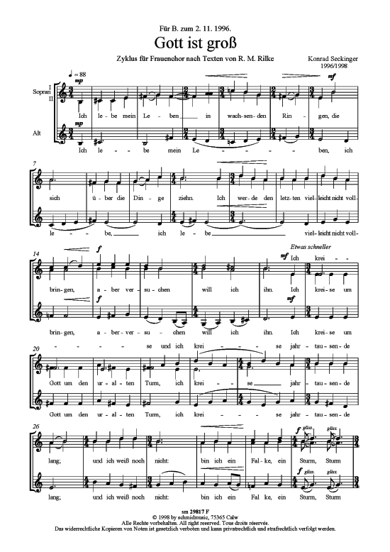 Product picture to: Gott ist groß Konrad Seckinger