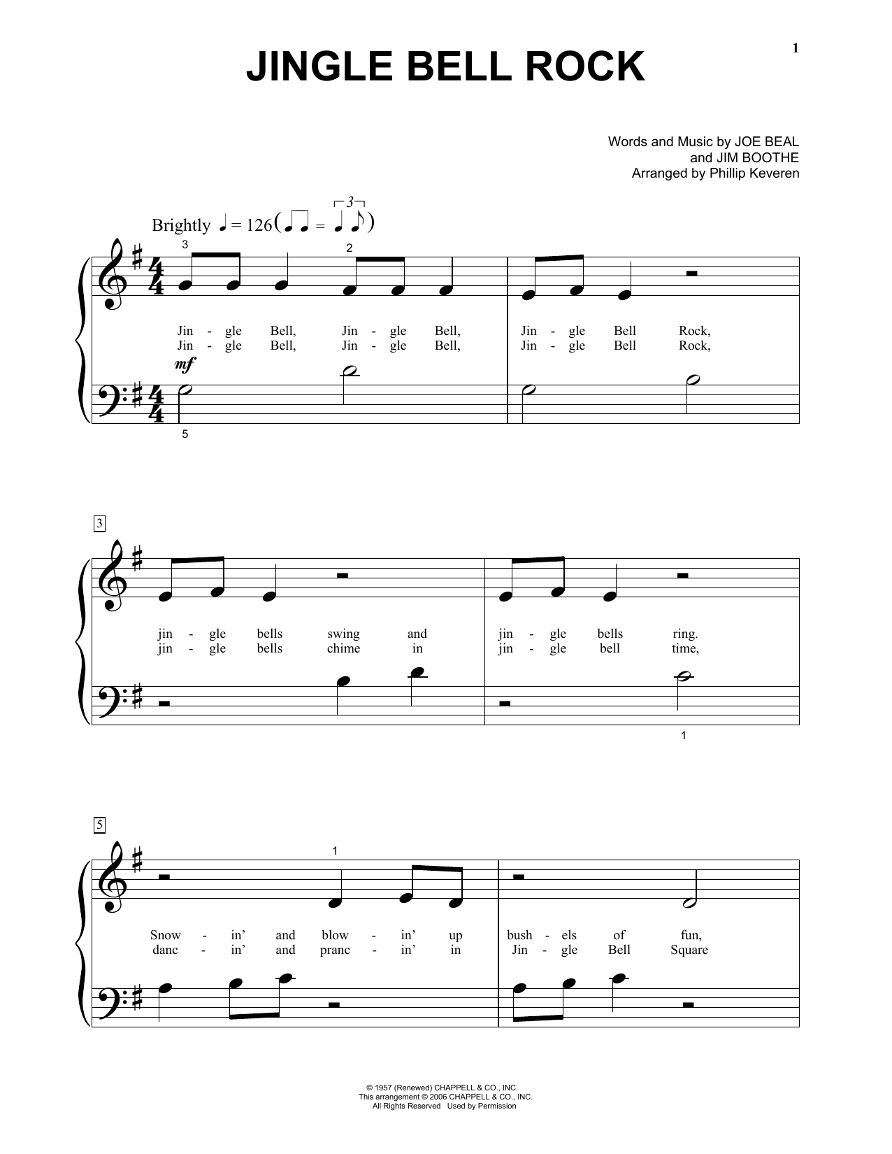 Product gallery: Page 1 of 1 Jingle-Bell Rock (arr. Phillip Keveren), Bobby Helms