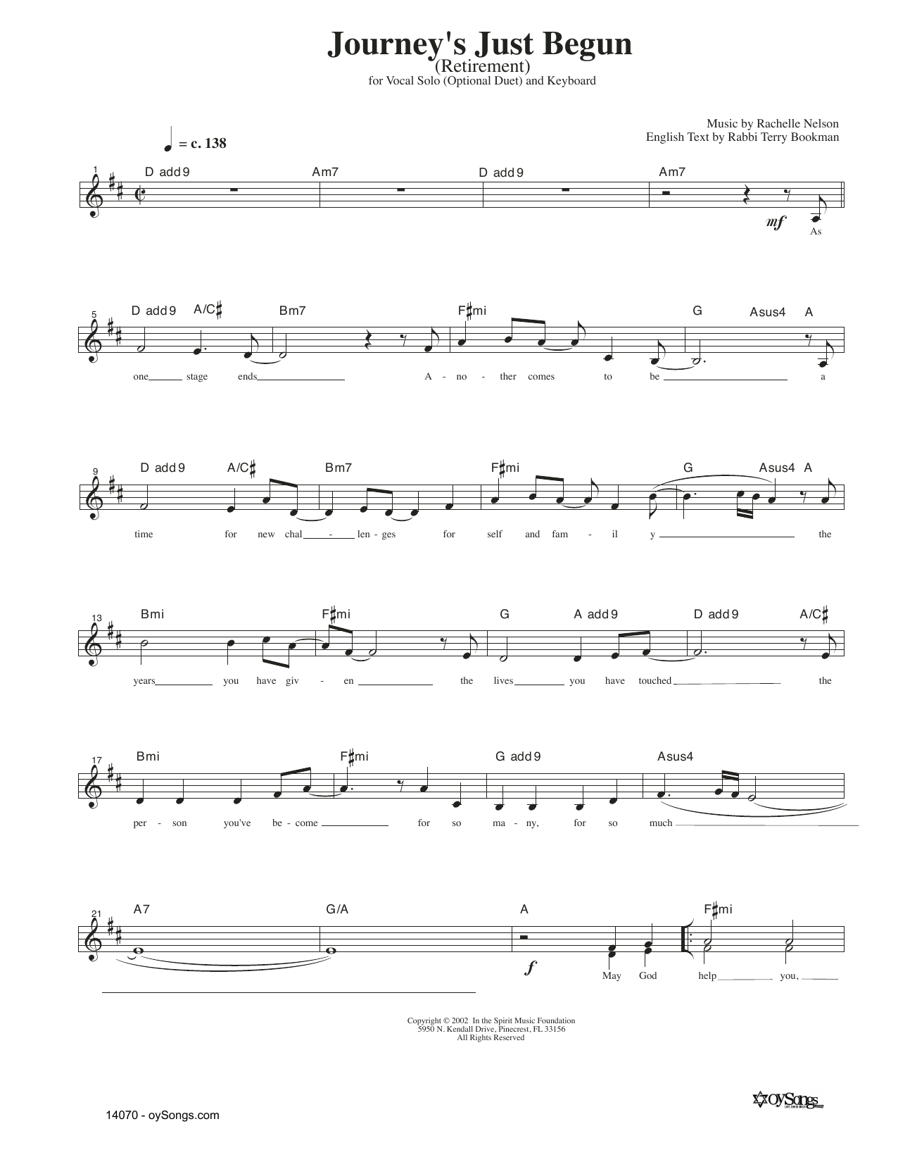 Produktgalerie: Seite 1 von 1 Journey's Just Begun, Rachelle Nelson, Melodieinstrument