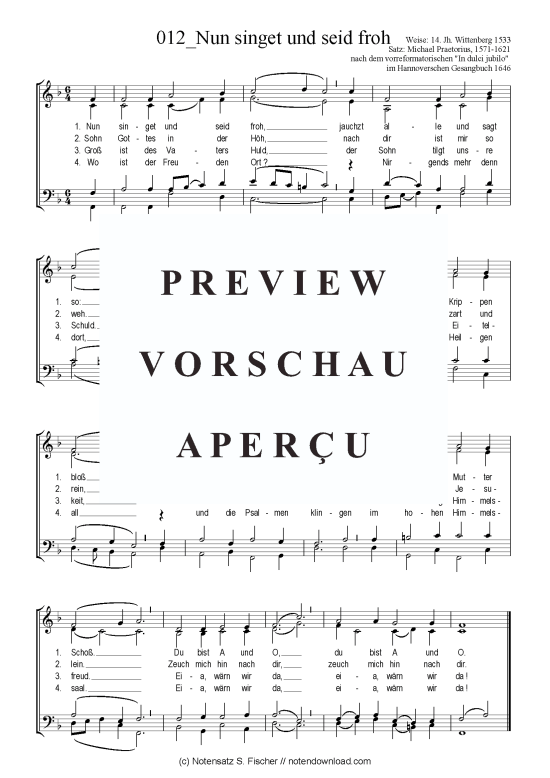Product picture to: Nun singet und seid froh Chorsatz Alte Meister