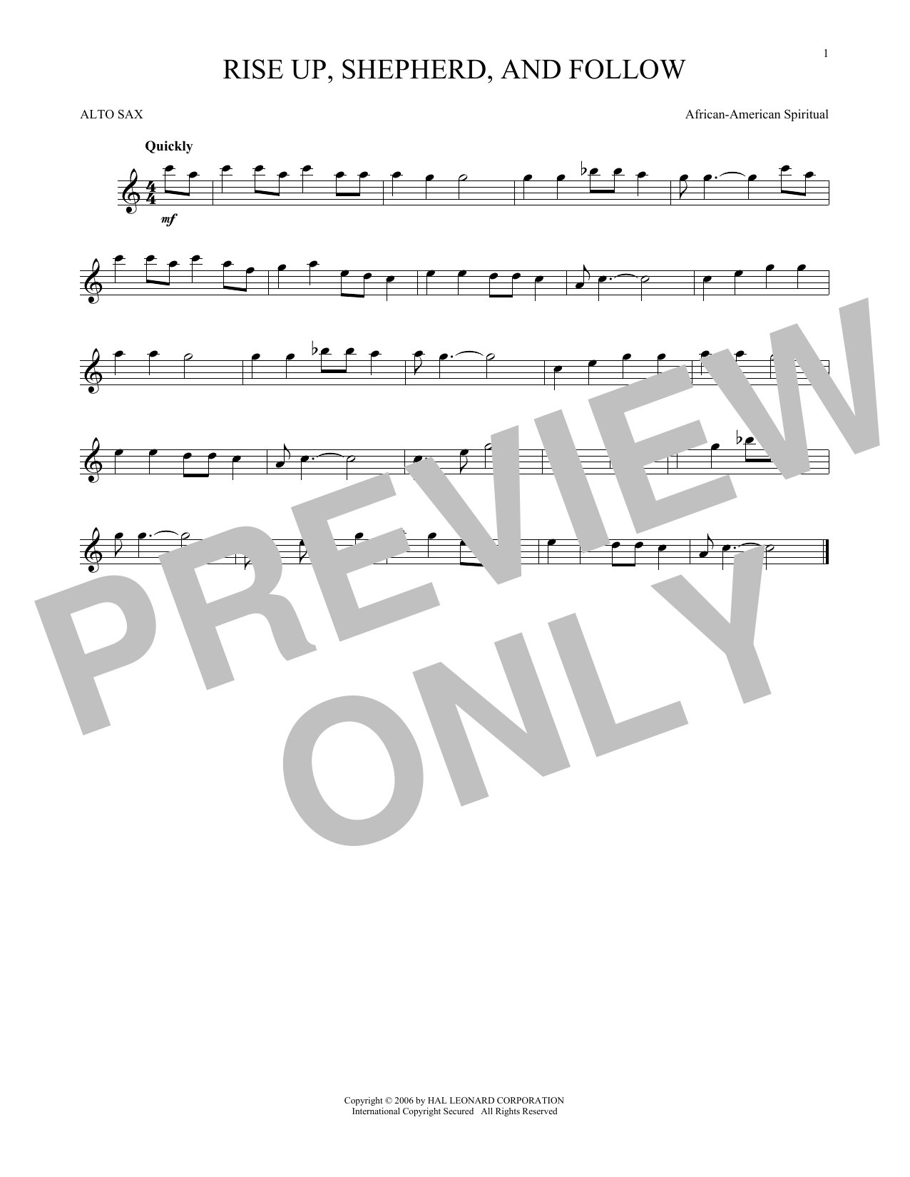 Product gallery: Page 1 of 1 Rise Up, Shepherd, And Follow, African-American Spiritual