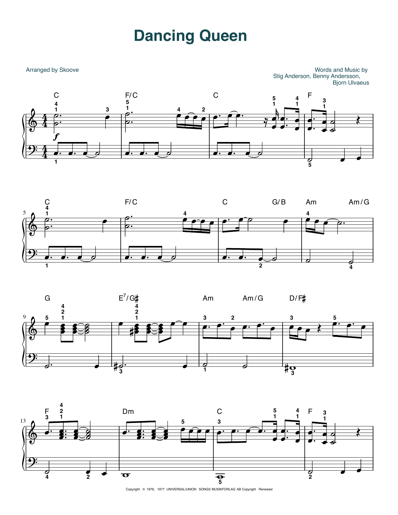Product picture to: Dancing Queen (arr. Skoove)