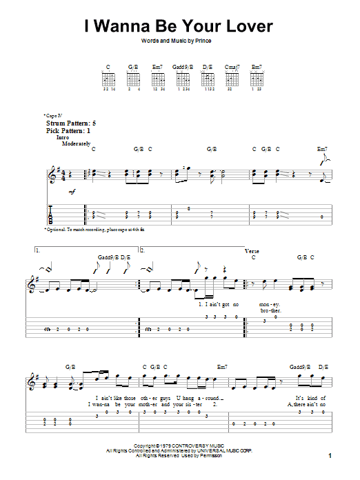 Product gallery: Page 1 of 1 I Wanna Be Your Lover, Prince