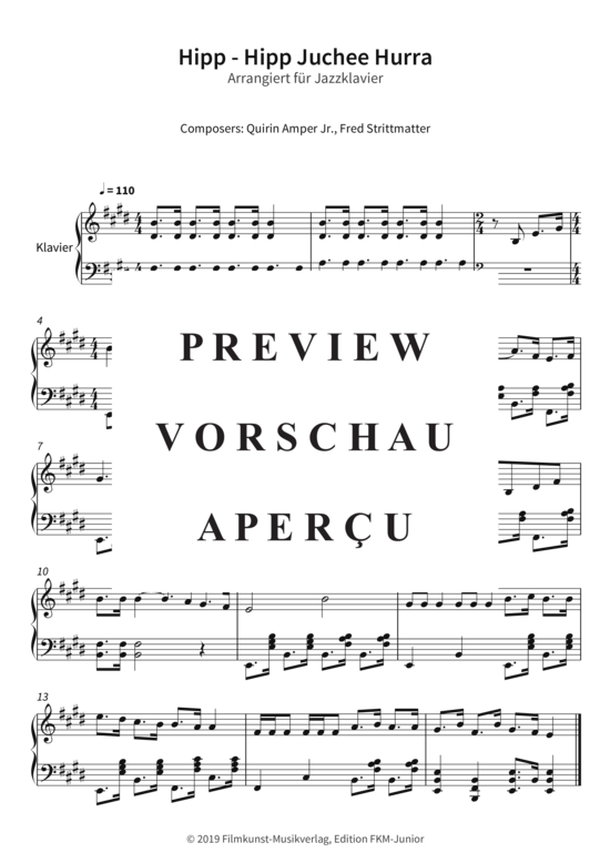 Product gallery: Page 4 of 4 Hipp - Hipp Juchee Hurra - Arrangiert für Jazzklavier , , Piano Solo