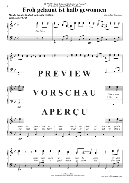 Produktgalerie: Seite 2 von 5 Froh gelaunt ist halb gewonnen , Sigrid & Marina, Klavier und Gesang
