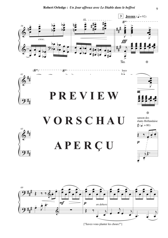 Product gallery: Page 10 of 21 Un Jour Affreux Avec Le Diable Dans Le Beffroi , , (piano solo + narrator)