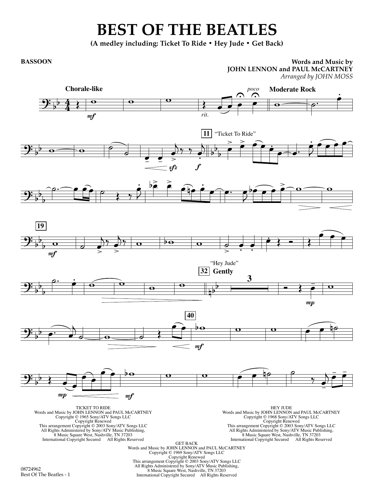 Produktgalerie: Seite 1 von 1 Best of the Beatles - Bassoon, John Moss, Ensemble