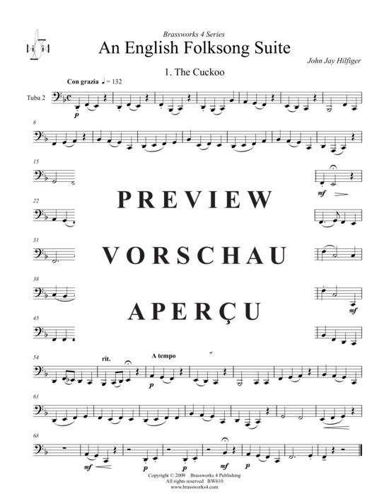 Product gallery: Page 17 of 21 English Folksong Suite, An , , (Tuba Quartet: 2x Baritone, 2xTuba)