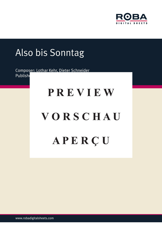 Product gallery: Page 2 of 3 Also bis Sonntag , Ehrlicher, Peter, Piano and Voice
