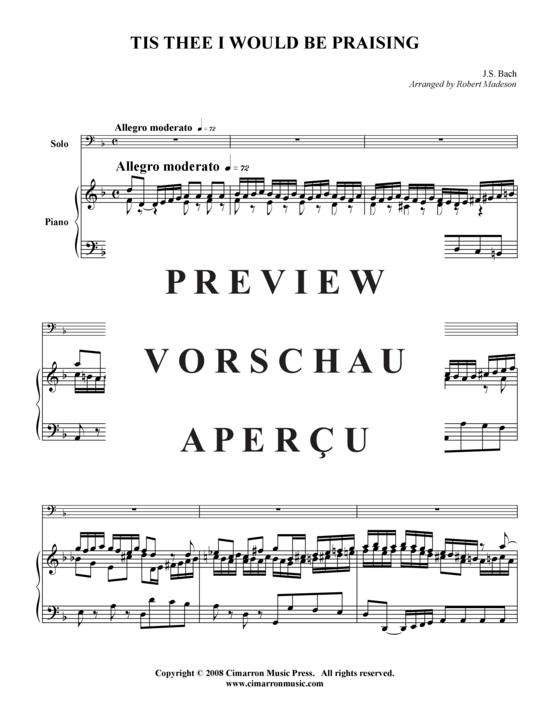 Product gallery: Page 2 of 9 Ich will nur dir zu Ehren leben , , (baritone/pos + piano)