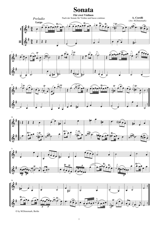 Sonate II für zwei Violinen