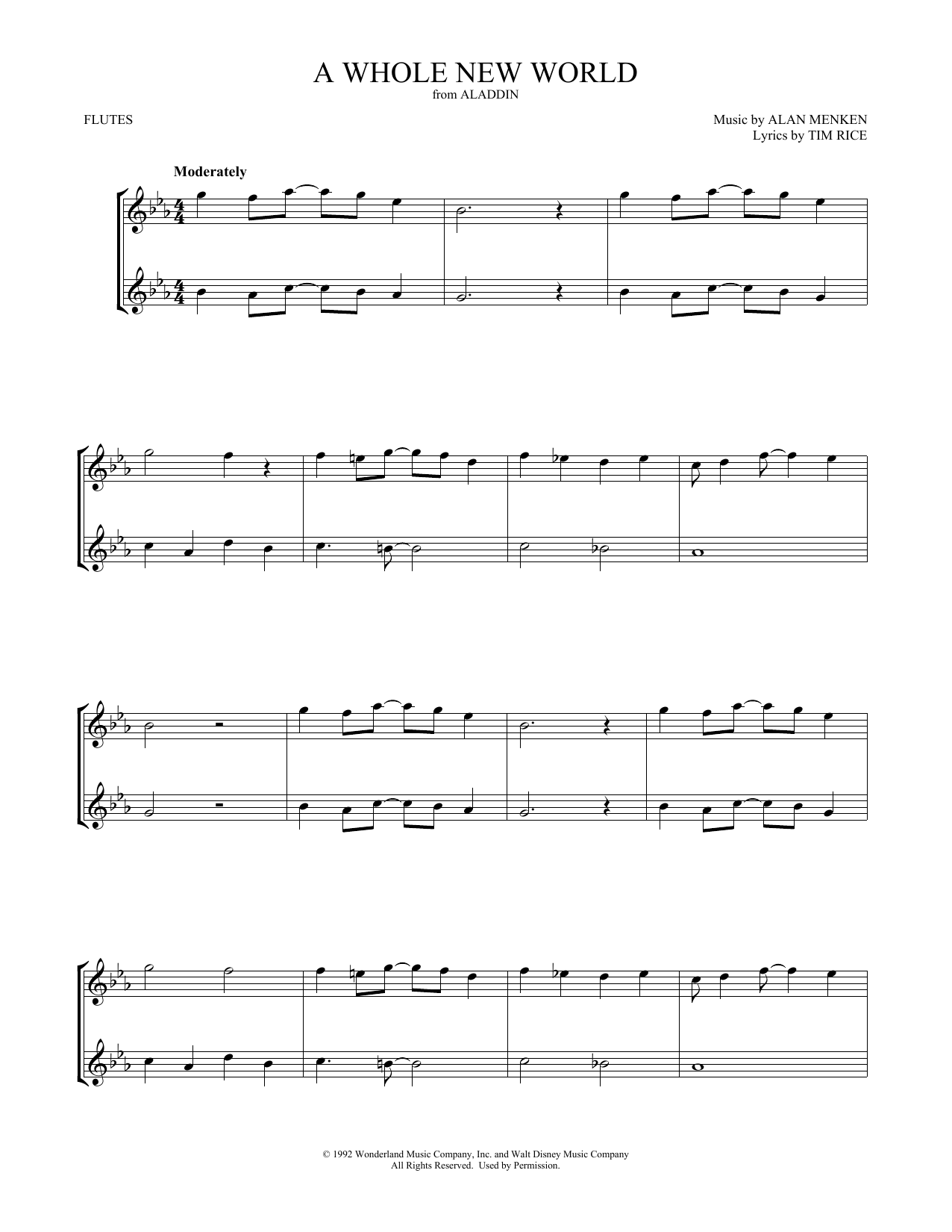 Product gallery: Page 1 of 1 A Whole New World (from Aladdin), Alan Menken & Tim Rice