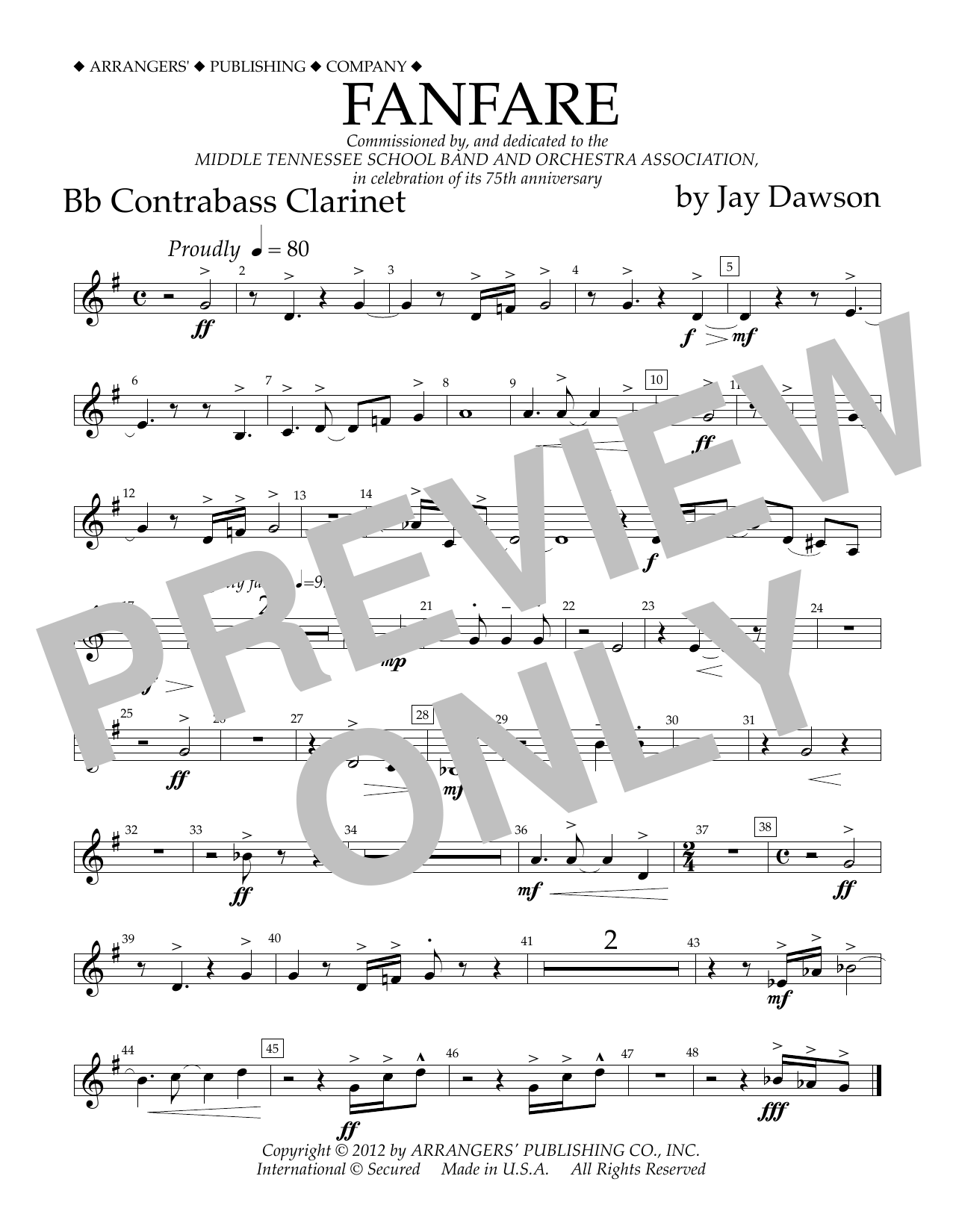 Product picture to: Fanfare - Bb Contra Bass Clarinet