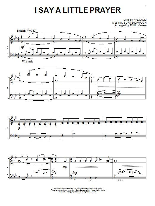Produktbild zu: I Say A Little Prayer (arr. Phillip Keveren)
