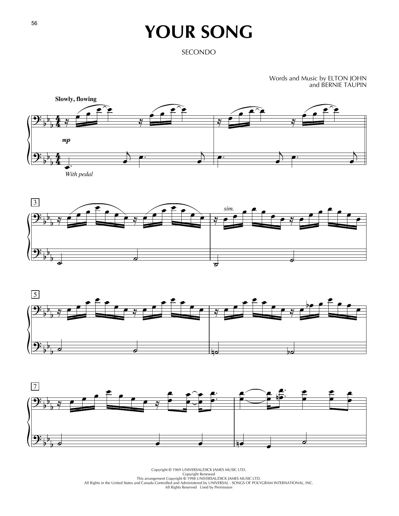 Produktgalerie: Seite 1 von 1 Your Song, Elton John, Klavier