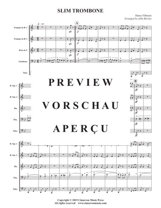 Produktgalerie: Seite 3 von 16 Slim Trombone , , (Blechbläser Quintett)