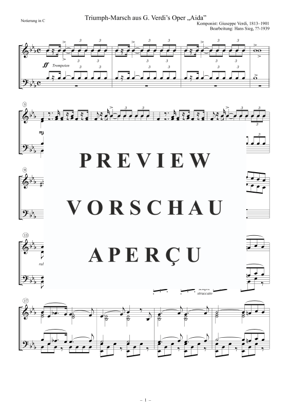 Produktgalerie: Seite 2 von 9 Triumph-Marsch aus der Oper Aida, , Posaunenchor