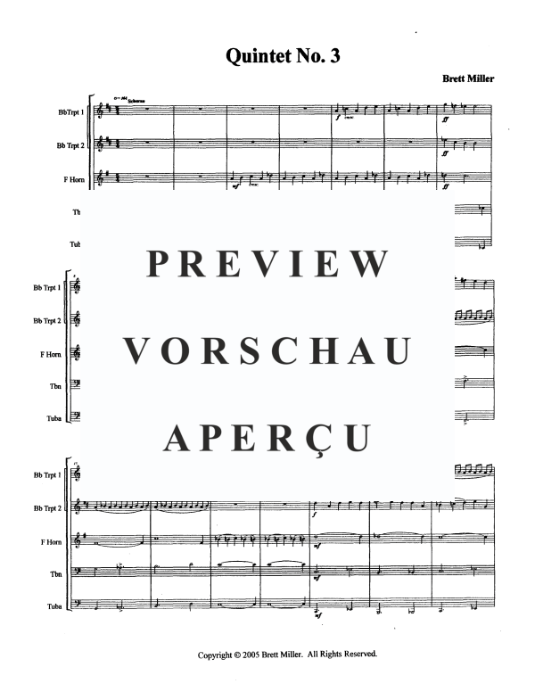 Produktgalerie: Seite 3 von 11 Quintet No. 3, , Blechbläserquintett
