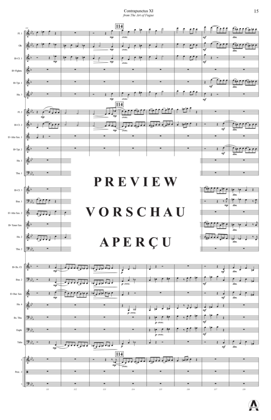 Produktgalerie: Seite 18 von 21 Contrapunctus 11 aus Kunst der Fuge , , (Concert Band)