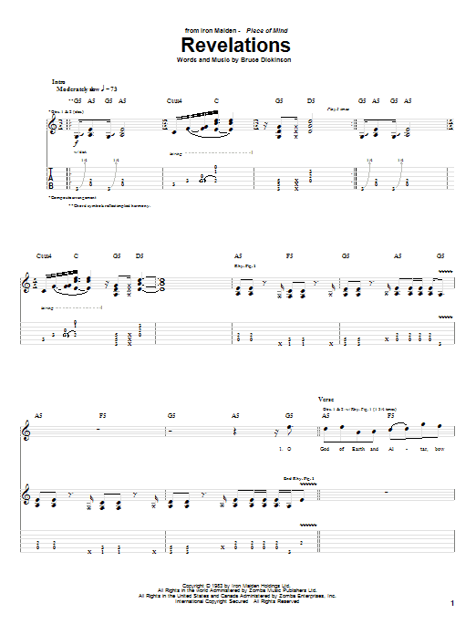 Produktgalerie: Seite 1 von 1 Revelations, Iron Maiden, Gitarre