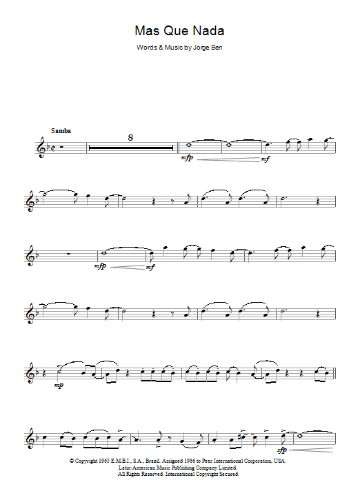 Produktgalerie: Seite 1 von 1 Mas Que Nada (Say No More), Sergio Mendes, Melodieinstrument