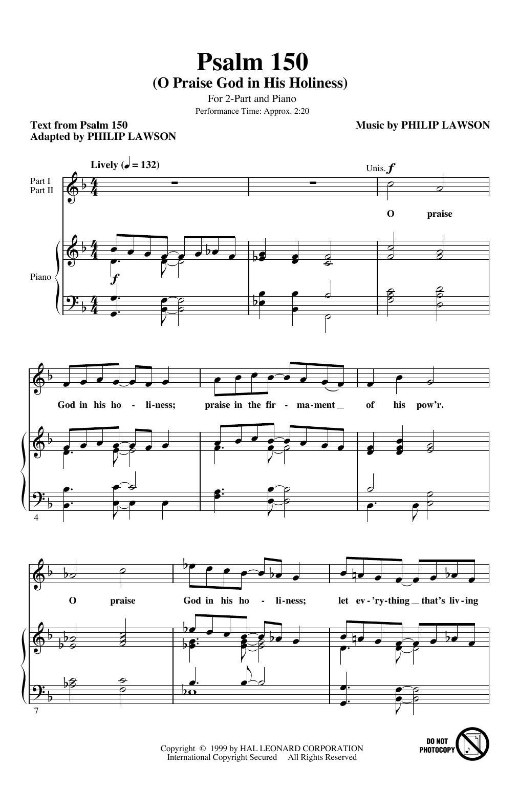 Produktbild zu: Psalm 150 (O Praise God in His Holiness)