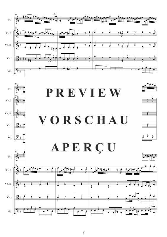 Produktgalerie: Seite 4 von 11 Concerto No.8 to 5 in F-Dur Op.5, , Querflöte Solo und Streicher Ensemble
