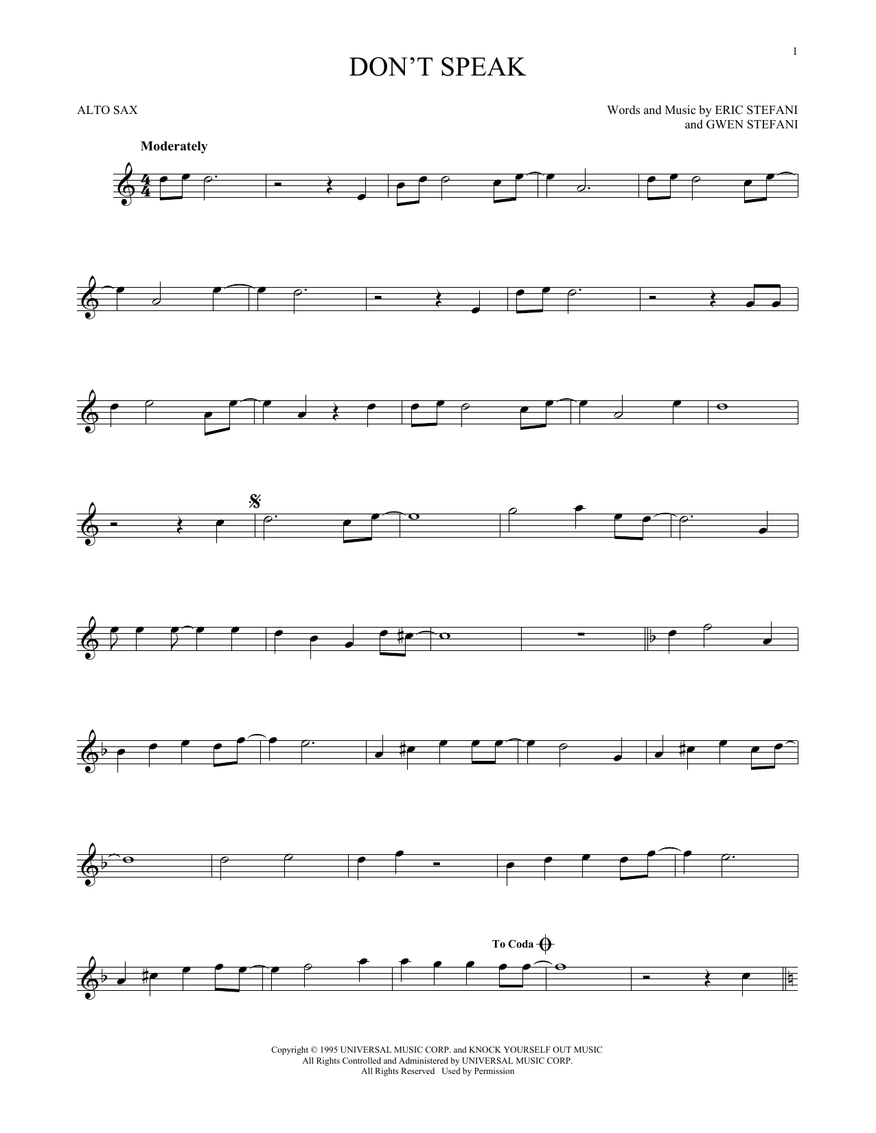 Product gallery: Page 1 of 1 Don't Speak, No Doubt