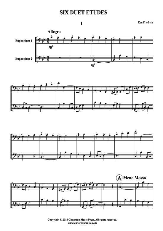 Sechs Duett-Etüden 