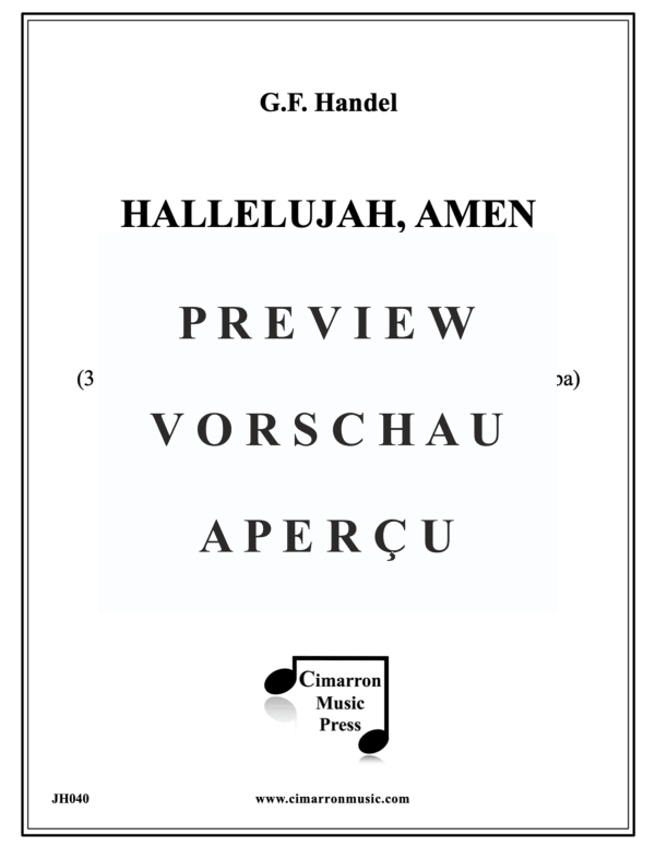 Produktgalerie: Seite 2 von 11 Hallelujah, Amen, , Brass Ensemble 8-stimmig