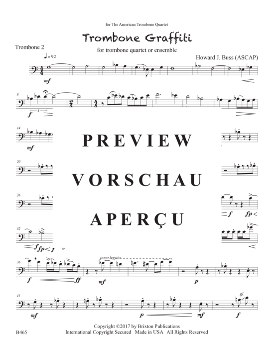 Product gallery: Page 20 of 21 Trombone Graffiti , , (trombone quartet or ensemble)