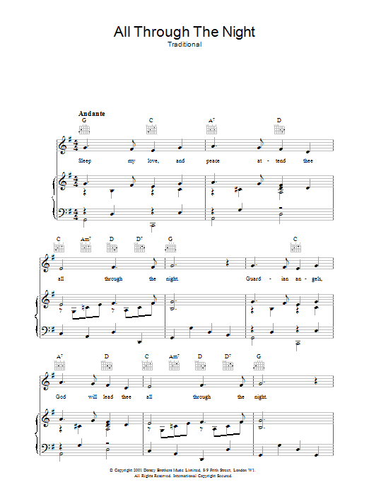 Produktbild zu: All Through The Night (Chorus Only)