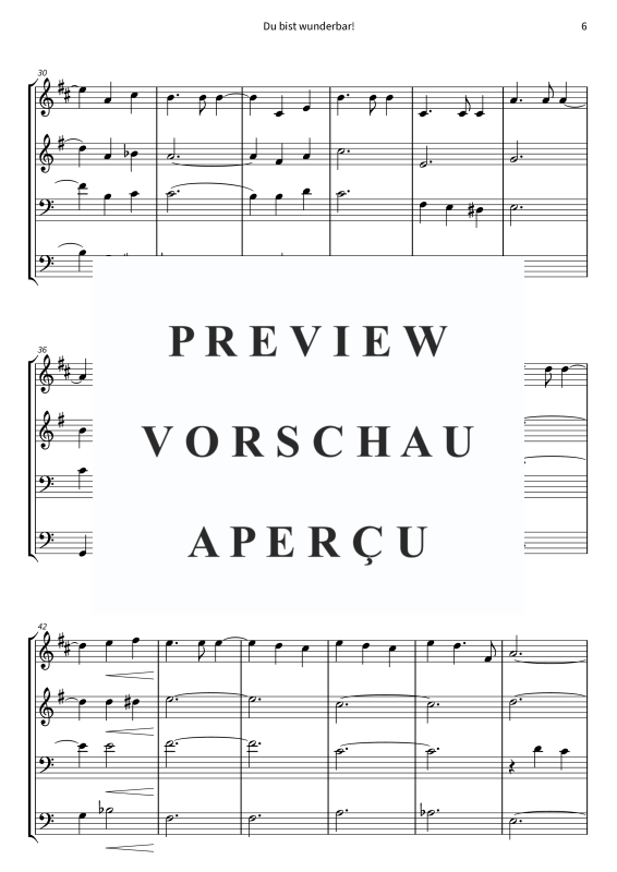 Produktgalerie: Seite 8 von 11 Du bist wunderbar! - Der herzlichste Knef-Song, , Blechbläser Quartett