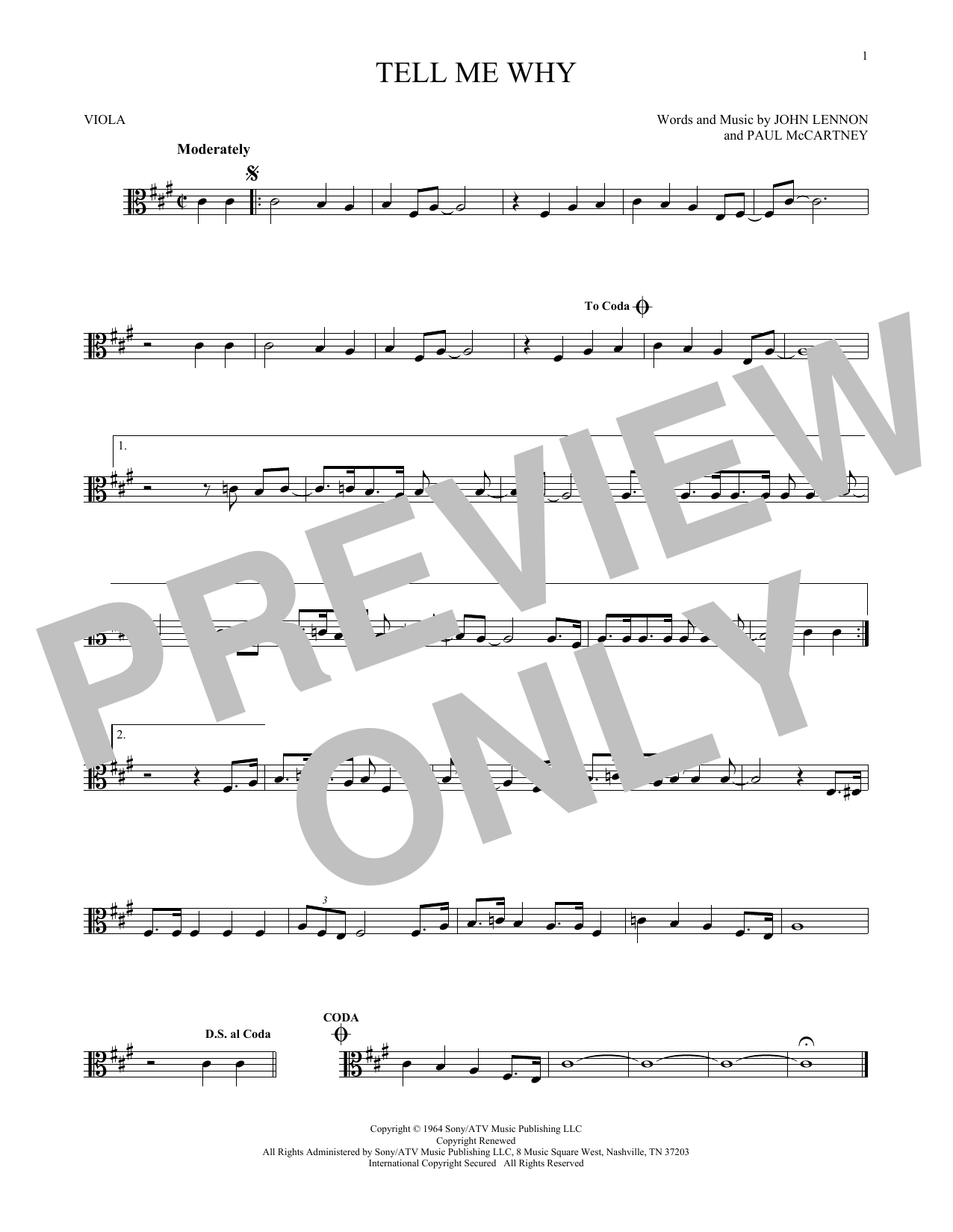 Product gallery: Page 1 of 1 Tell Me Why, The Beatles
