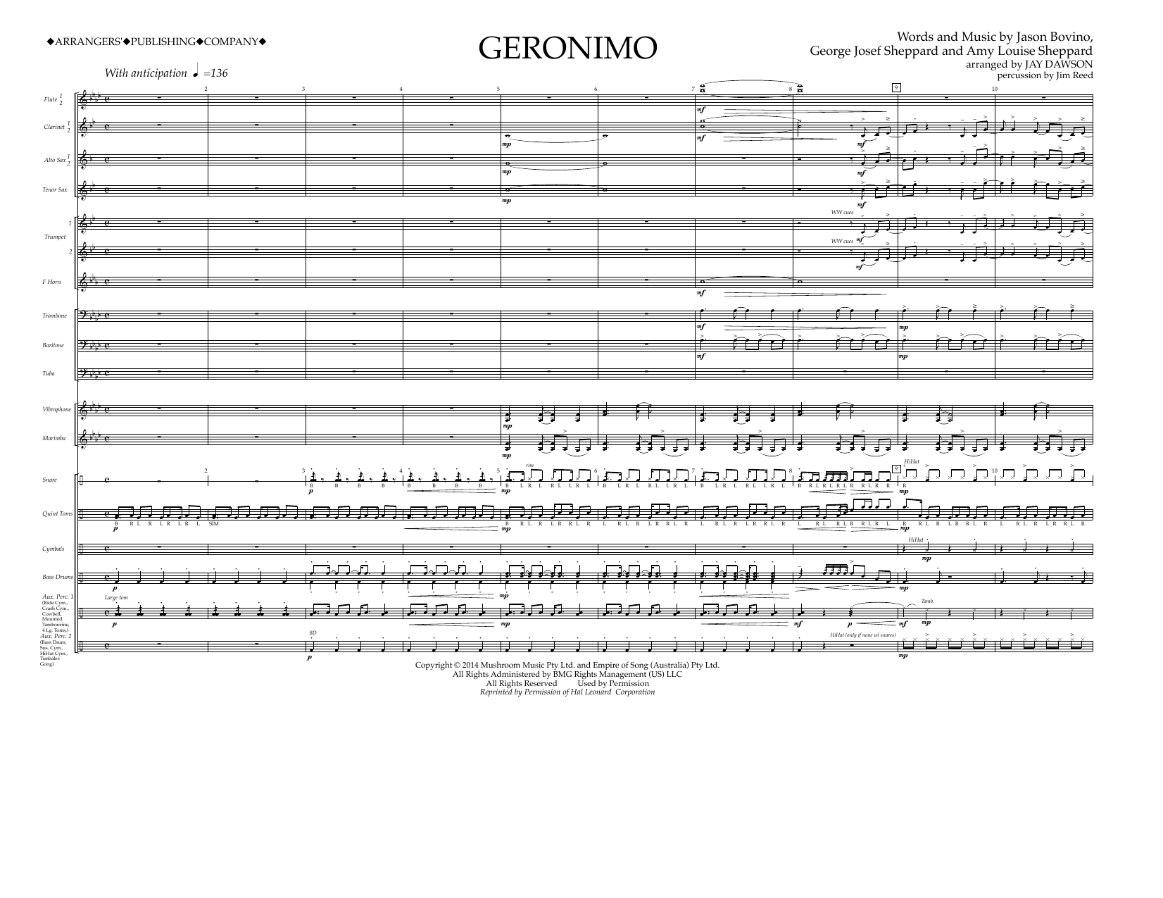 Product picture to: Geronimo - Full Score