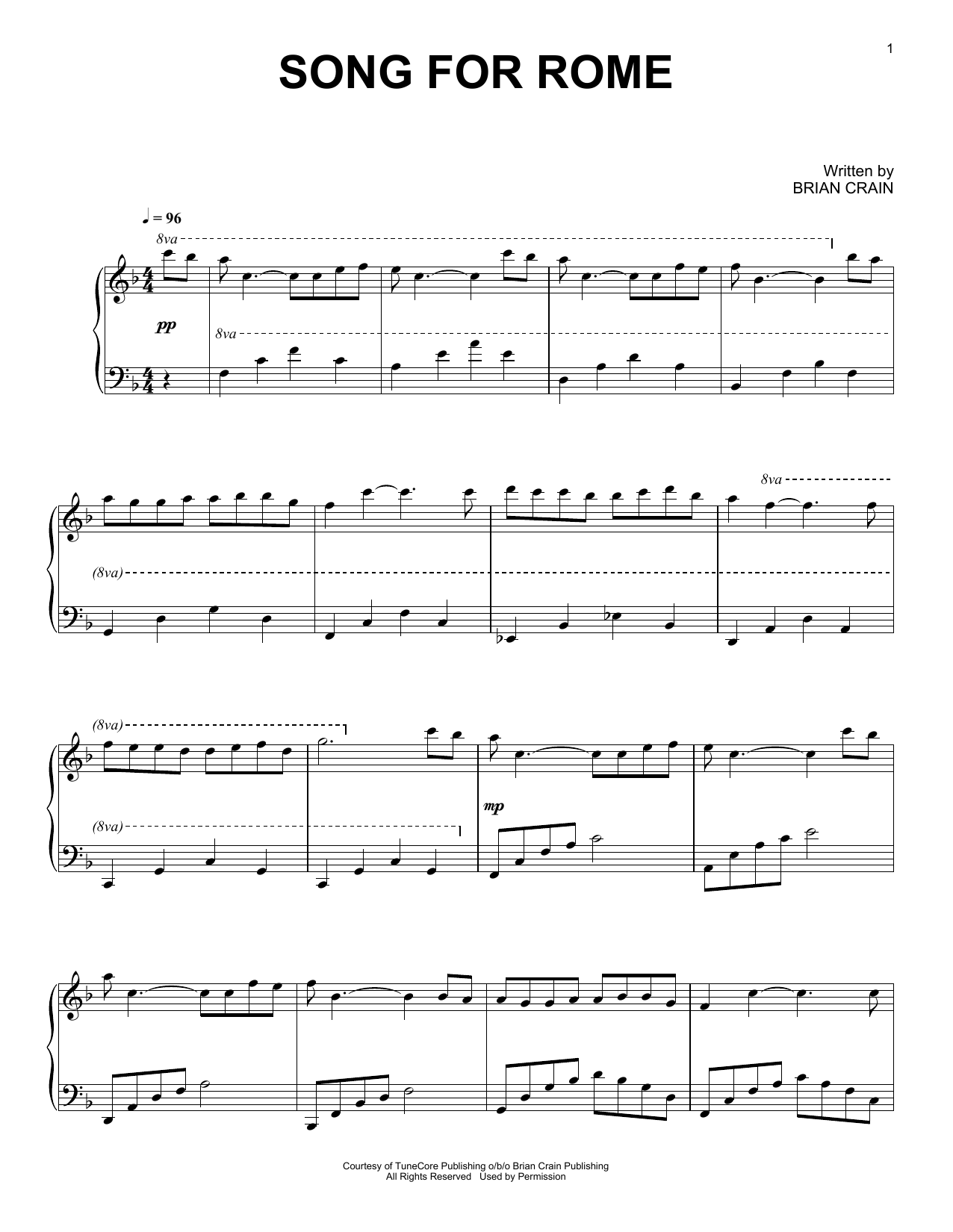 Product gallery: Page 1 of 1 Song For Rome, Brian Crain