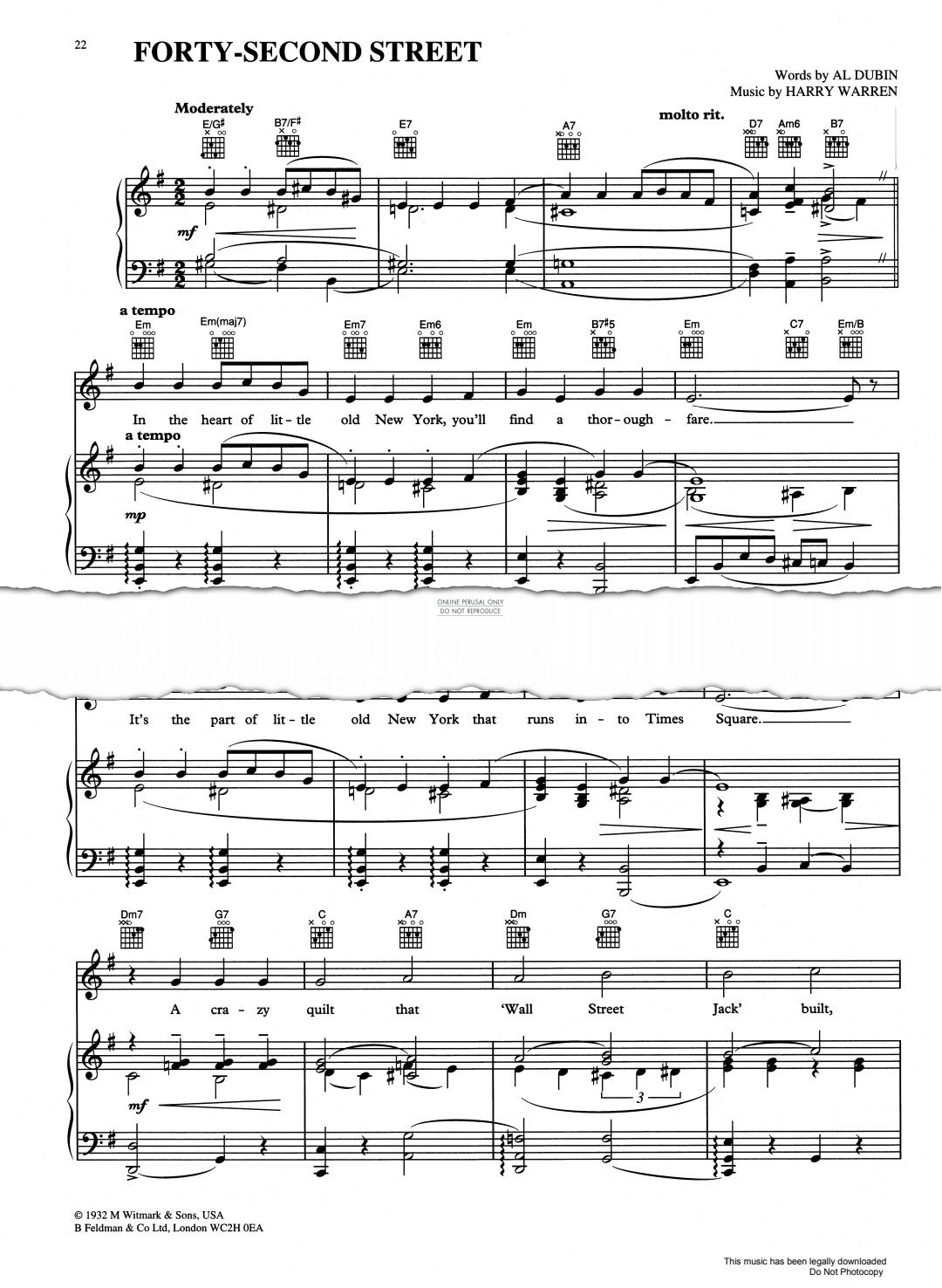 gallery: Forty Second Street (alt. 42nd Street), Harry Warren