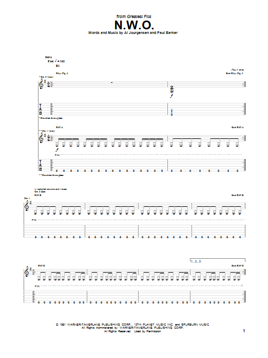 Produktgalerie: Seite 1 von 1 N.W.O., Ministry, Gitarre