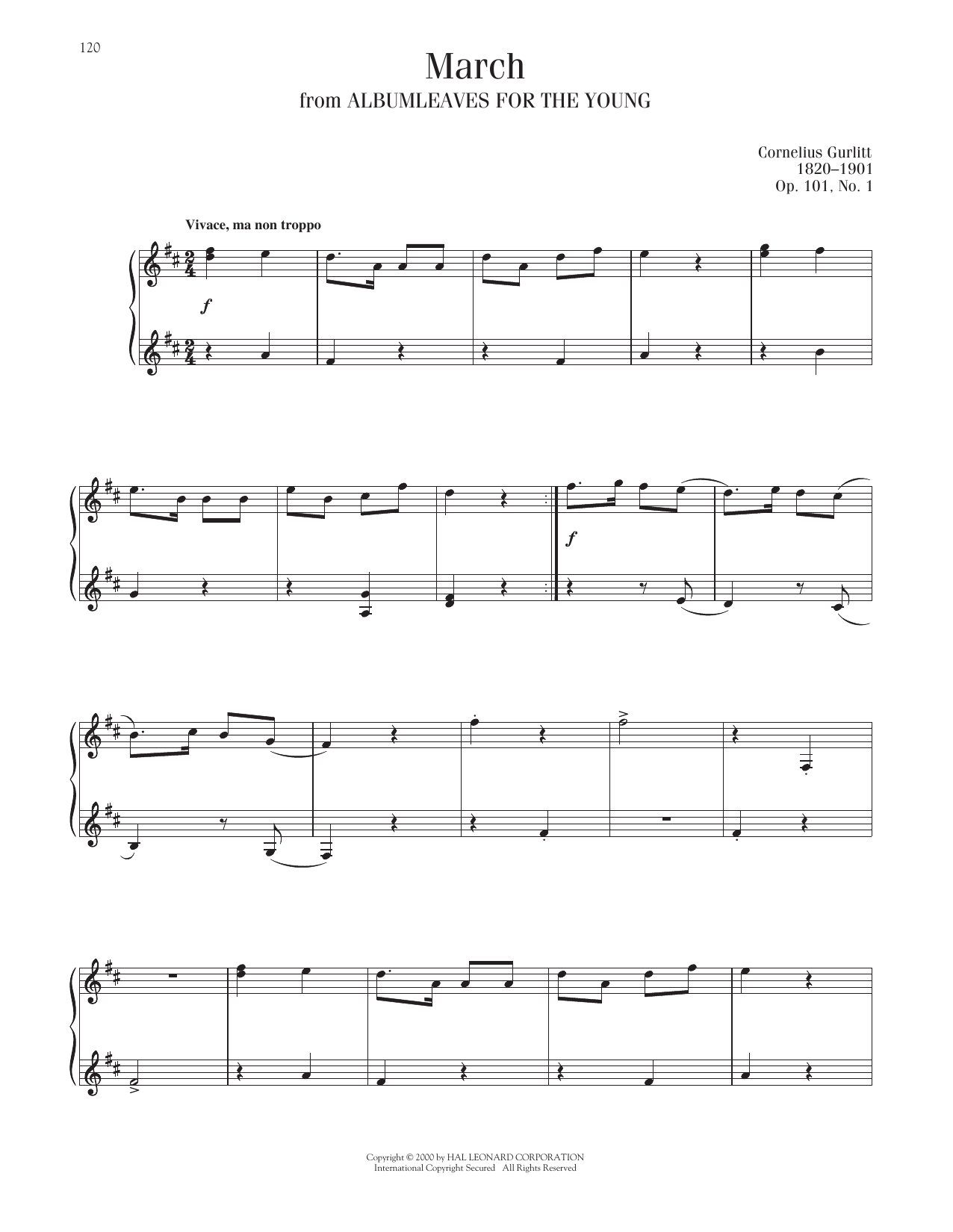 Produktbild zu: March, Op. 101, No. 1