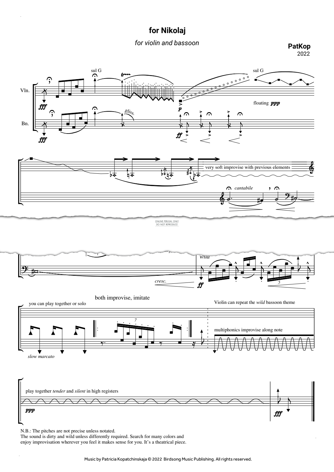 Produktgalerie: Seite 1 von 1 for Nikolaj, PatKop, Fagott, Violine