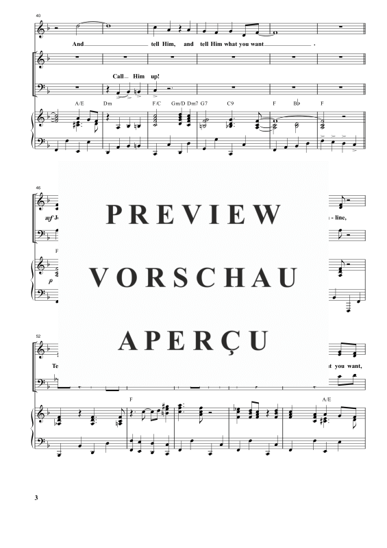 Produktgalerie: Seite 10 von 11 Jesus On the Mainline, , Gemischter Chor SAB, Solo und Klavier