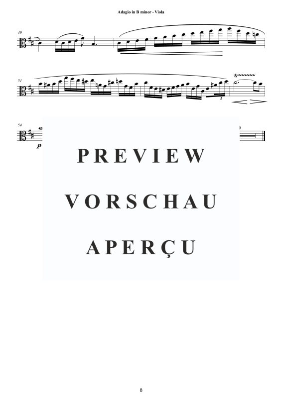 Produktgalerie: Seite 10 von 10 Adagio in H-Moll, , Viola und Klavier